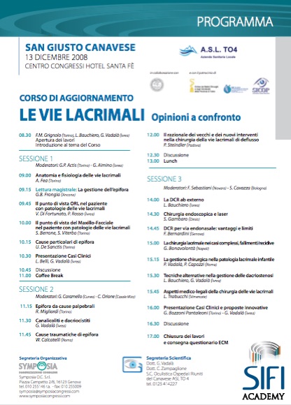 Le vie lacrimali 2008